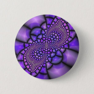 Bóton Redondo 5.08cm Flor do roxo do mosaico
