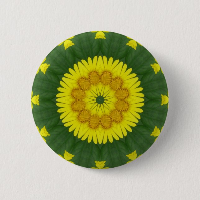 Bóton Redondo 5.08cm Flor Mandala 05 (Frente)