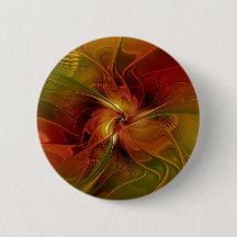 Flor verde-laranja-abstrato Vermelho Castanho-Cast