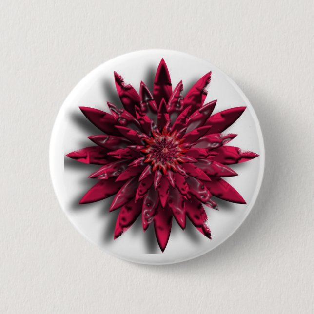 Bóton Redondo 5.08cm flor vermelha (Frente)
