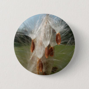 Bóton Redondo 5.08cm Flora e Fauna Vintage Milkweeds Flutuantes.jpg