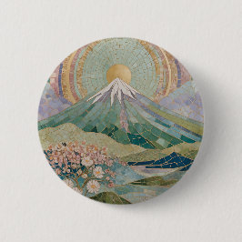 Bóton Redondo 5.08cm Floração Etérea: Mosaico Pastel do Vulcão na Prima