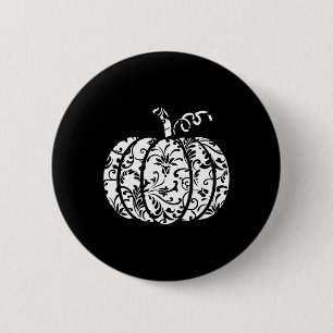 Bóton Redondo 5.08cm Floral Hello Fall Pumpkin Season Fall Vibes Hallow