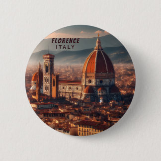Bóton Redondo 5.08cm Florence Duomo Santa Maria del Fiore Itália Viagem