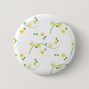 Bóton Redondo 5.08cm Flores e flores