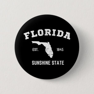Bóton Redondo 5.08cm Florida Est 1845 Sunshine State