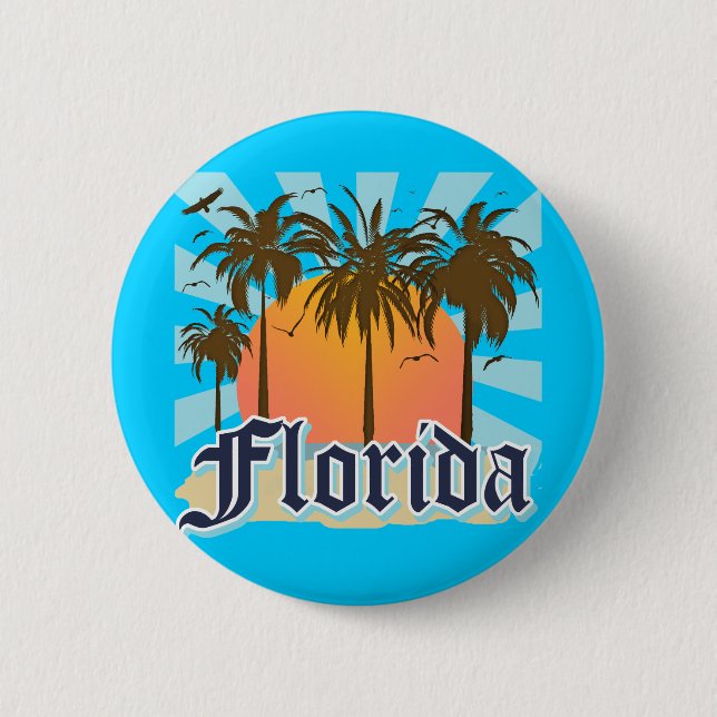 Bóton Redondo 5.08cm Florida sunshine state EUA (Frente)
