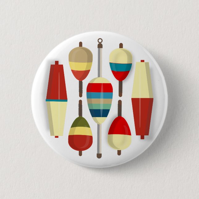 Bóton Redondo 5.08cm Fluxos de pesca/Bobinas (Frente)