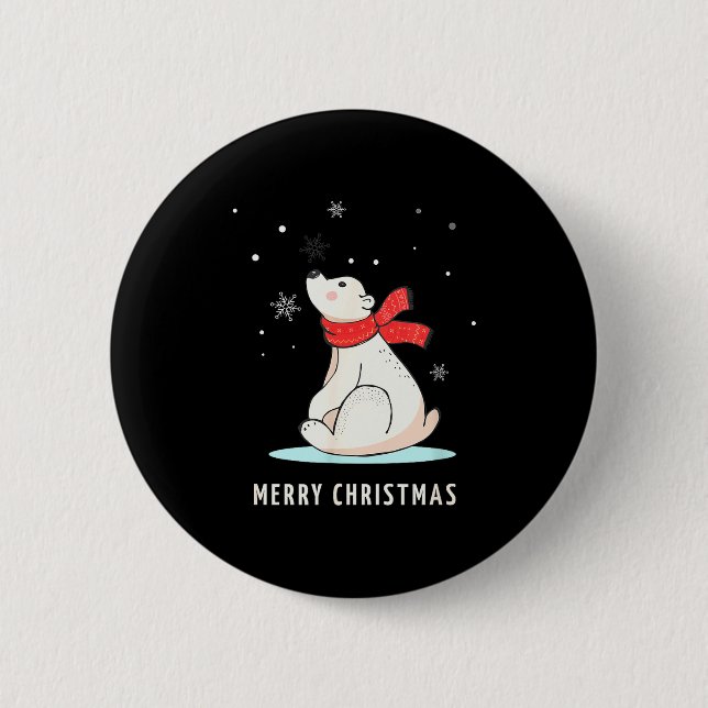 Bóton Redondo 5.08cm Fofa Engraçada &amp; Presente de Natal Única Lar B (Frente)