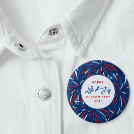 Bóton Redondo 5.08cm Fogos de artifício festivos Festa de 4 de julho