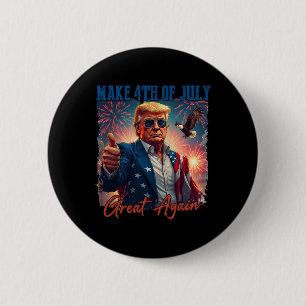 Bóton Redondo 5.08cm Fogos de Artifício Patrióticos de Donald Trump Faz
