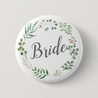 Bóton Redondo 5.08cm Folha Wreath Greenerescência Botânica | Noiva