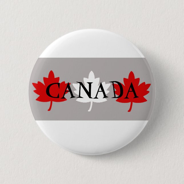 Bóton Redondo 5.08cm Folhas de Bordo Canadenses (Frente)