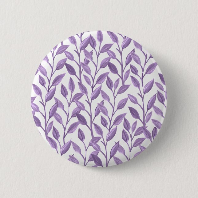 Bóton Redondo 5.08cm Folhas de lavanda (Frente)