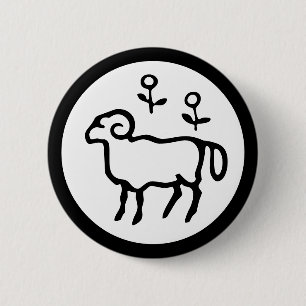 Bóton Redondo 5.08cm Font Zodiac: ARIES + your Colors & Ideas