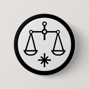 Bóton Redondo 5.08cm Font Zodiac: LIBRA + suas Cores e Ideias