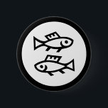 Bóton Redondo 5.08cm Font Zodiac: PEIXES   suas Cores e Ideias<br><div class="desc">Ideias engraçadas e bonito de EDDA Froehlich / EDDArt | É facilmente personalizado para a sua ocasião, adicionando os seus próprios símbolos, fundo, detalhes de texto, estilo de fonte, tamanho de fonte e cor. | Para outras ideias, os designs e produtos podem contactar-me: contact@eddart.de ou consultar aqui: www.zazzle.com/eddartshop* e aqui:...</div>