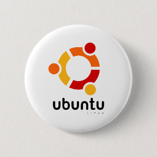 Bóton Redondo 5.08cm Fonte aberta do Ubuntu Linux