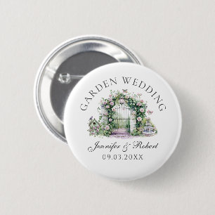 Bóton Redondo 5.08cm Fonte Romântica de Arca Floral de Casamento de Jar