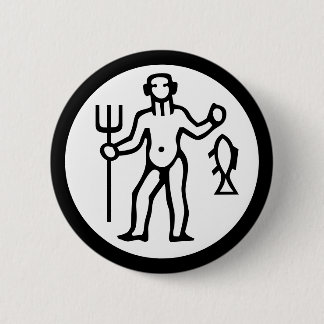 Bóton Redondo 5.08cm Fonte Zodíaco: AQUARIUS + suas cores e ideias