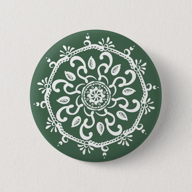 Bóton Redondo 5.08cm Forest Mandala (Frente)
