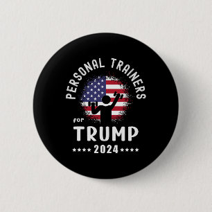 Bóton Redondo 5.08cm Formadores Para Trump 2024 American Flag Vote Trum