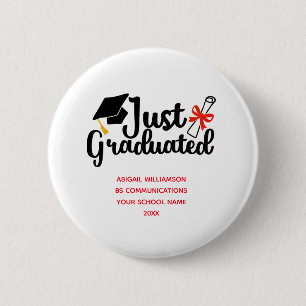 Bóton Redondo 5.08cm Formatura Personalizada de Ensino Médio/Faculdade