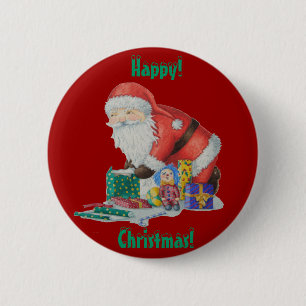 Bóton Redondo 5.08cm formigas que embrulham presentes e brinquedos para