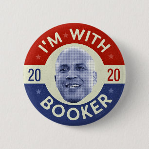 Bóton Redondo 5.08cm Foto 2020 do presidente Democrata de Cory Booker