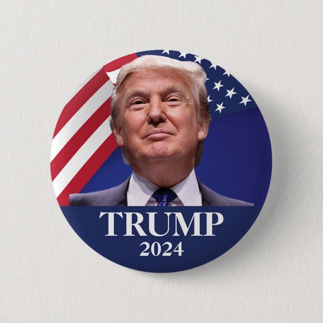 Bóton Redondo 5.08cm Foto de Donald Trump  (Frente)