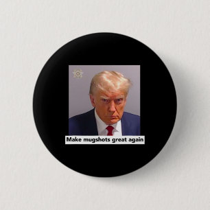 Bóton Redondo 5.08cm Foto de Donald Trump na Cadeia - Faça Fotos de Pre