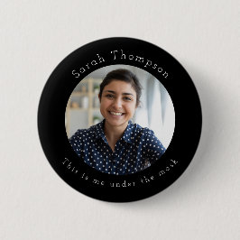 Bóton Redondo 5.08cm Foto do ID do funcionário ao Vestir um botão de má