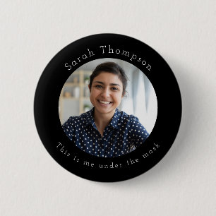 Bóton Redondo 5.08cm Foto do ID do funcionário ao Vestir um botão de má