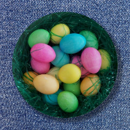 Bóton Redondo 5.08cm Foto do ninho do ovo de Páscoa