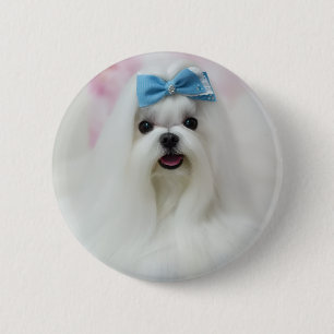 Bóton Redondo 5.08cm Foto Personalizada de Cachorro Botão de Cachorro