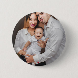 Bóton Redondo 5.08cm Foto Personalizada de Família Custom