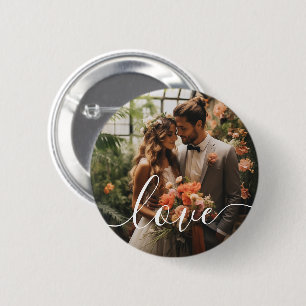 Bóton Redondo 5.08cm Foto personalizada do casal 'Love'