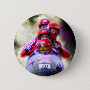 Bóton Redondo 5.08cm Foto personalizada do esporte bobsled