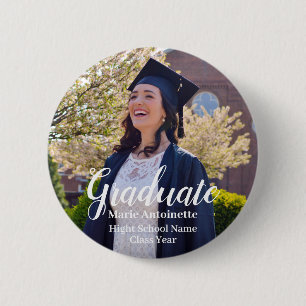Bóton Redondo 5.08cm Foto personalizada do Formando de graduação