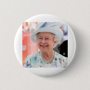 Bóton Redondo 5.08cm Foto Profissional HM Queen Elizabeth II Abu Dhabi