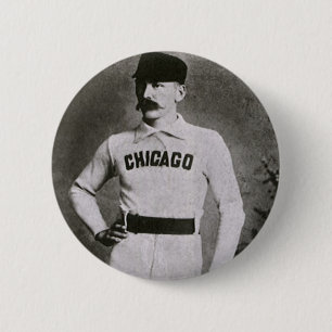 Bóton Redondo 5.08cm Foto Vintage, jogador de beisebol de Chicago Sport