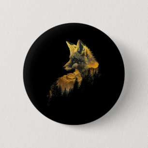 Bóton Redondo 5.08cm Fox Forest Nature Lover Montanhas Caminhando Campa