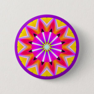 Bóton Redondo 5.08cm Fractal Mandala - Personalizado