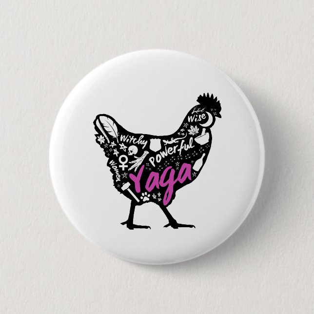 Bóton Redondo 5.08cm Frango Yaga (Frente)