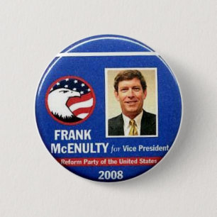 Bóton Redondo 5.08cm Frank McEnulty para o vice-presidente Botão