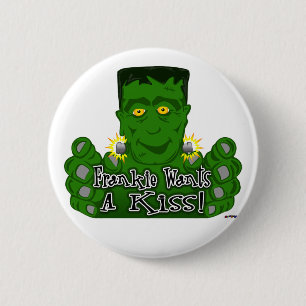 Bóton Redondo 5.08cm Frankie Quer Um Beijo!