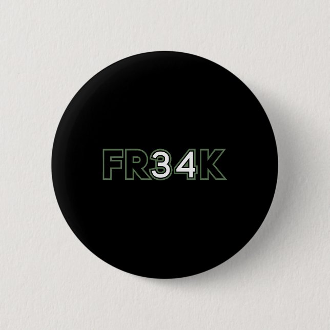 Bóton Redondo 5.08cm Freak de bola de basquete divertido (Frente)