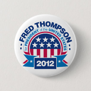 Bóton Redondo 5.08cm Fred Thompson para o presidente 2012