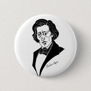 Bóton Redondo 5.08cm Frederic Chopin