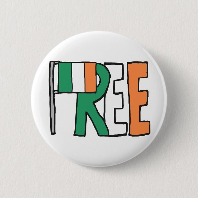 Bóton Redondo 5.08cm Free Ireland (Frente)
